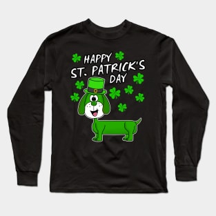 Happy St. Patrick's Day 2022 Dachshund Dog Lover Long Sleeve T-Shirt